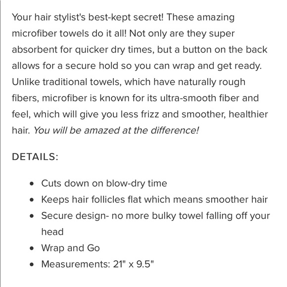 Microfiber hair towels NWOT but none were included. Original packaging!! - Picture 4 of 8